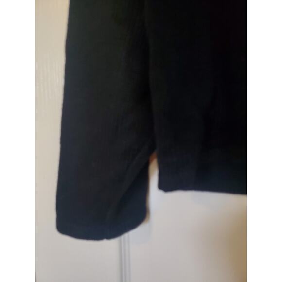 Dress Barn Black Beaded Floral Bouquets Boxy Holiday Cardigan Sweater Size Large - Picture 12 of 13